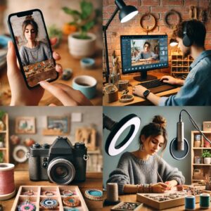 スマートフォンを使ってSNSアカウントを管理する若者